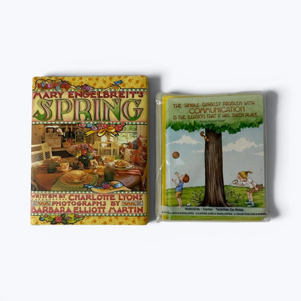 Mary Engelbreit Spring Craft Book & Communication Notecards Stationery Set